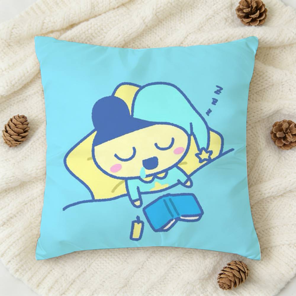 TTamagotchi MMametchi Doublesided Printed Square Decorative Cushion Cover for Sofa Living Room Home Decor