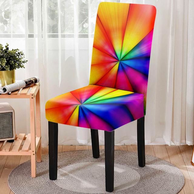Husă elastică pentru scaun de sufragerie cu imprimare 3d, husă pentru scaun pentru scaun pentru bucătărie, pentru decorarea hotelului de acasă Universal Size multi