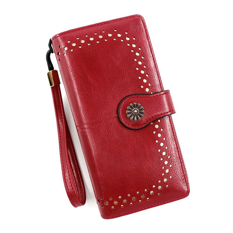 Minimalist Pu Leather Long Wallet With Zipper For Daily Use And Card Storage