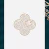 Vintage Printed Four-Leaf Brooch, High-End Female Personality Diamond-Encrusted Four-Leaf Clover Brooch, Niche Design Pin, Suit Accessories