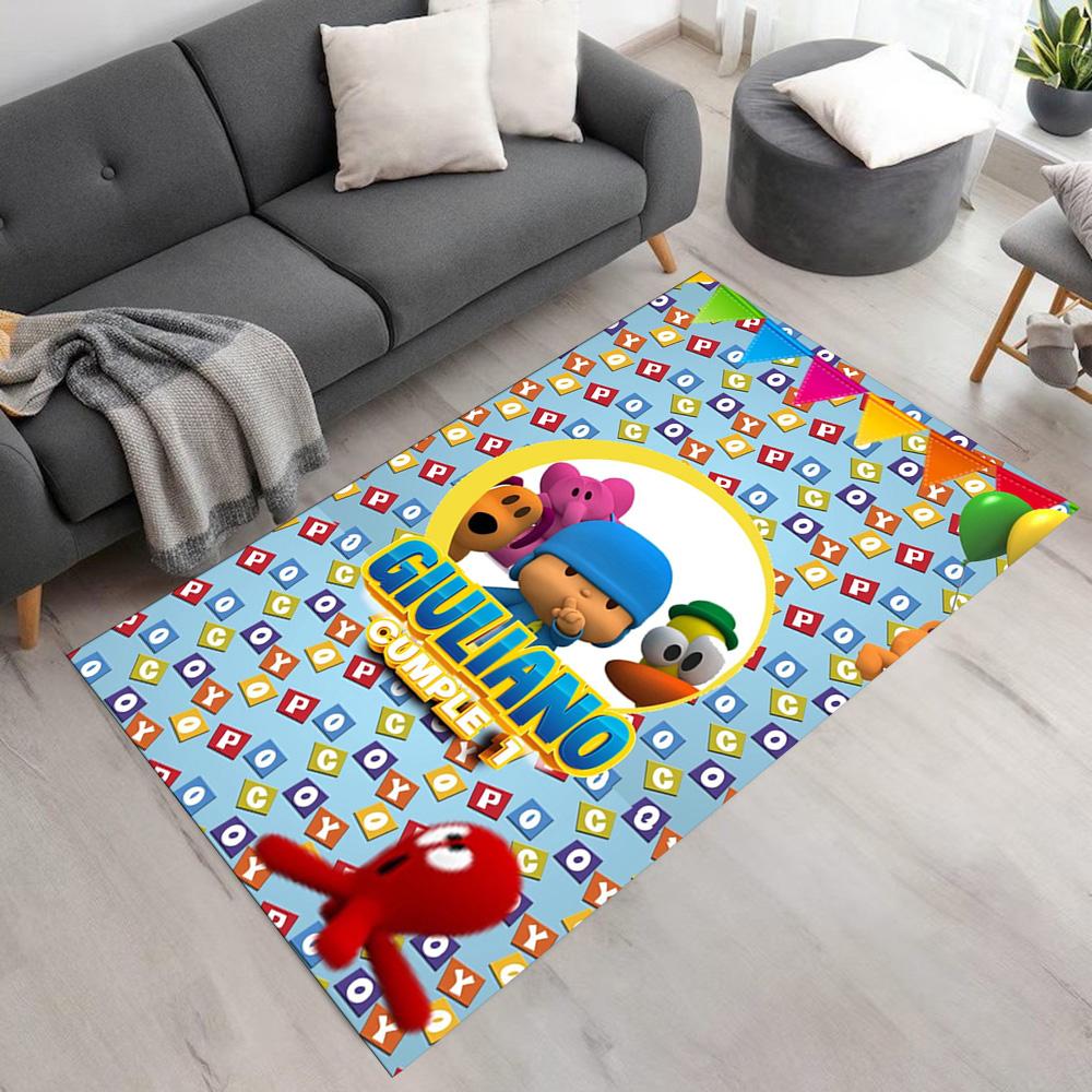 Pocoyo Carpet Suitable for Dormitory Living Rooms Game Room Hallway Anti-slip Rug Decorate Offices Perfect Gift for Friends & Family