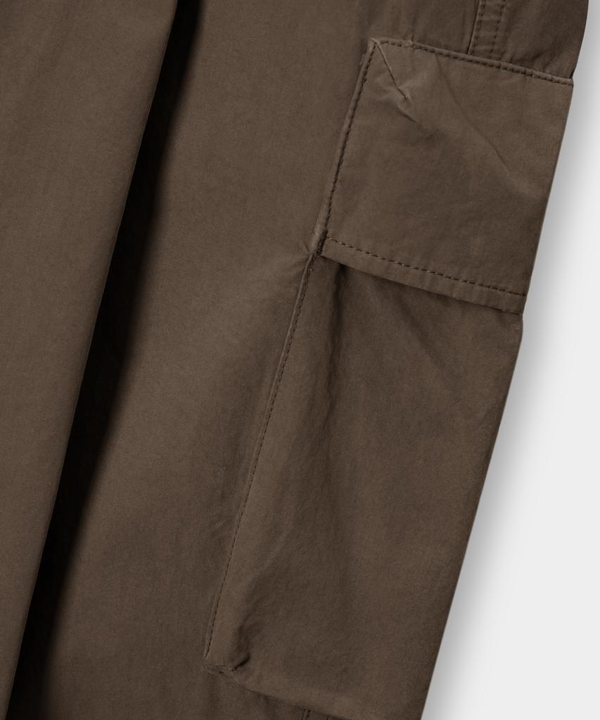 Dimiteulibeullaeg [Summer] Vlad Curved Elastic Waist Cargo Pants_Brown
