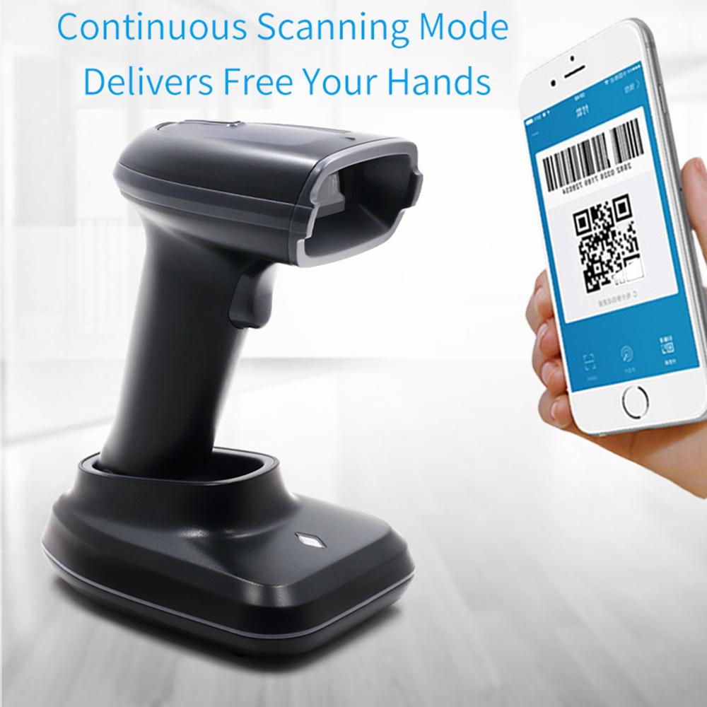 

WHS23-M 2.4G Wireless Barcode QR Code Scanner Handheld Bar Code Reader Type A