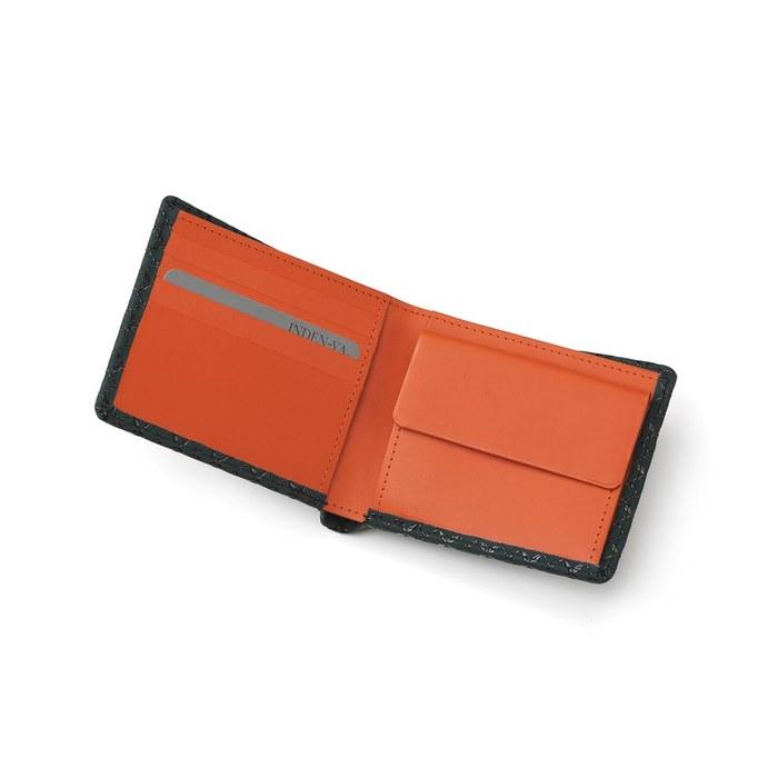 [Indentaya] HISOCA Wallet [No.9402] Green-Black Lacquer, Seven Treasure Design, Approx. 9.7x11.5x3cm