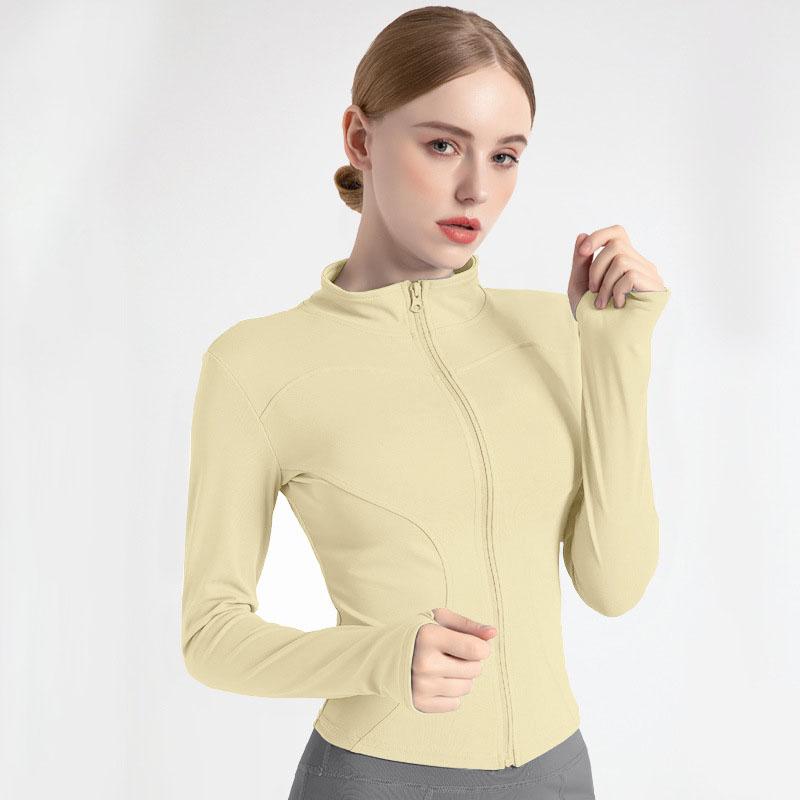 Women Fitness Jacket Lightweight Breathable Form-Fitting Training Outerwear Sweat Wicking Yoga Gym Cover Athletic Performance Wear