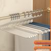 Goose-Shaped Non-Slip Trouser Hanger with Built-in Clips for Wardrobe Storage
