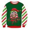 Autumn and winter new Christmas loose personality round neck digital printing sweater men's and women's sweaters