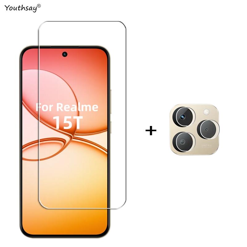 6in1 Full Gule Glass For Realme 15T Tempered Glass Realme 15T Screen Protector HD Protective Phone Camera Lens Film Realme 15T