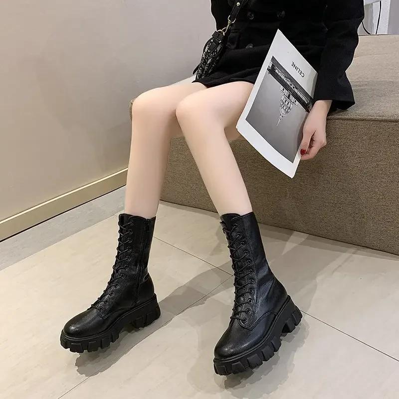 New Boots For Women Autumn Winter High-Top Women'S Boots Fashion Women'S Warm Casual Boots Comfortable Women Platform Shoes