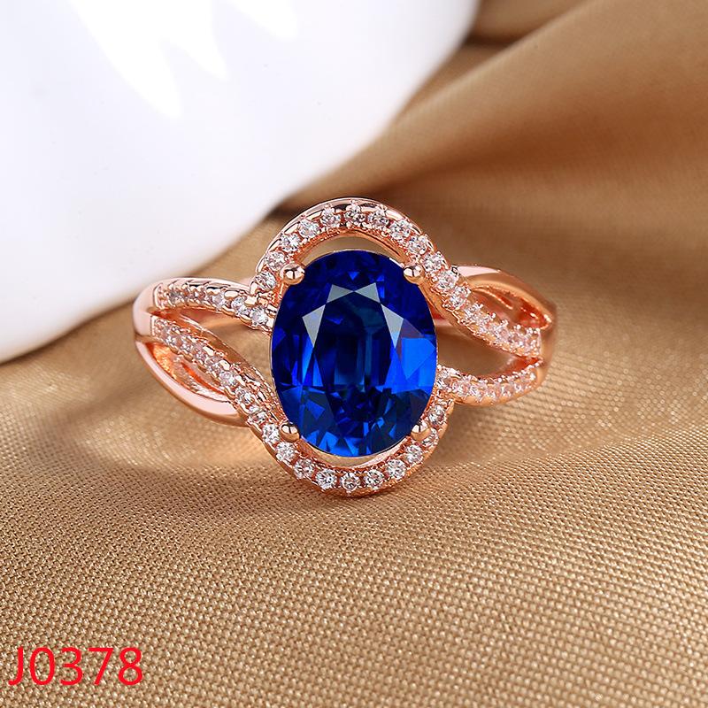 2026 18K Rose Gold-plated Pigeon Blood Ruby Ring Women's Light Luxury Diamond-set Engagement Ring Colored Open Index Finger Ring