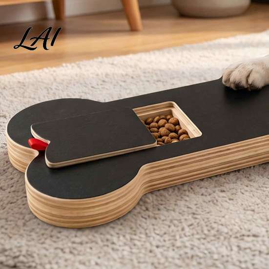 Dog Nail Scratch Pad Adjustable Board with Treat Box Wooden Pet File Puppy Care Tool Pad Interactive Toy for Stress-free Paw Large Dogs