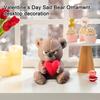 Angry Bear Figurine With Broken Heart,Valentine's Day Decor For Home Tabletop, Unique Gift For Her Him Boyfriend Girlfriend