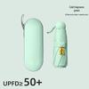 Compact Black Capsule Umbrella with UV and Rain Protection - Five-Fold Design