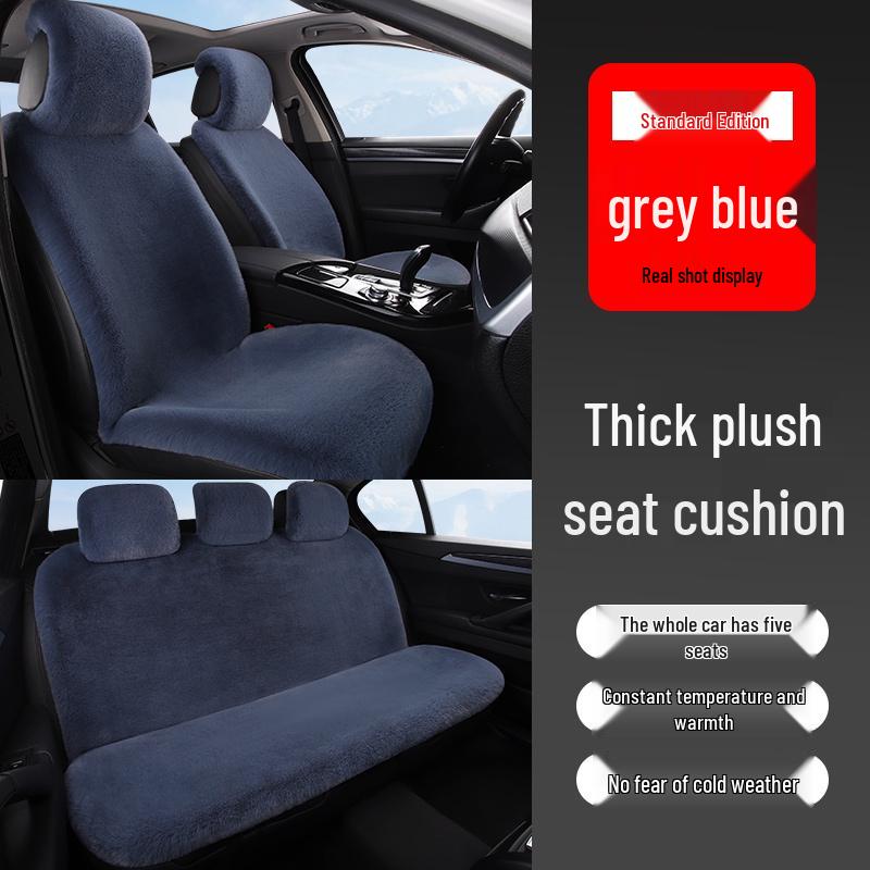 Universal Plush Car Seat Cushion: Thick, Warm Winter Rabbit Fur Cover