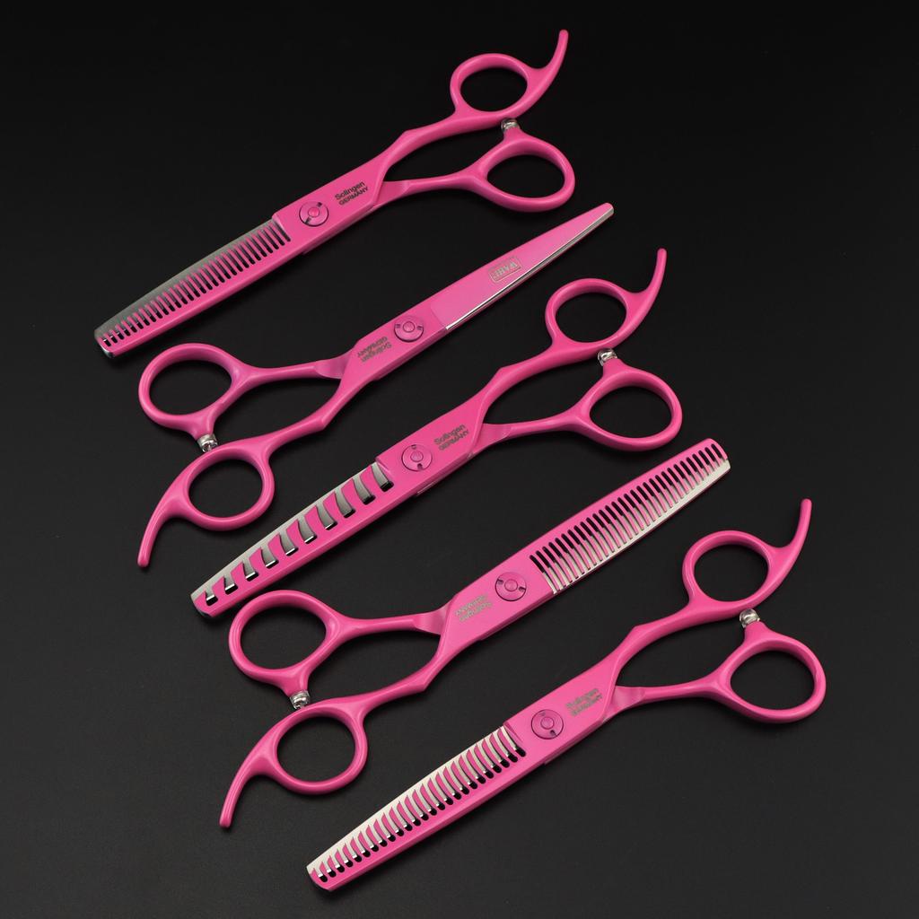 6.0 Inch Pink, Wall, Personality, Hair Scissors, Hair Scissors, Flat Scissors, Tooth Scissors, Thin Scissors 05-7