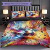 1PC Music, guitar Theme Bedding Quilt Set Quilt Cover Pillowcase Home Decoration Birthday Gift (1 * duvet cover +  2* pillowcase, without core)