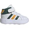 Adidas Grand Court Comfortable Versatile Mid-Top Walking Shoes Baby Shoes White JP8886
