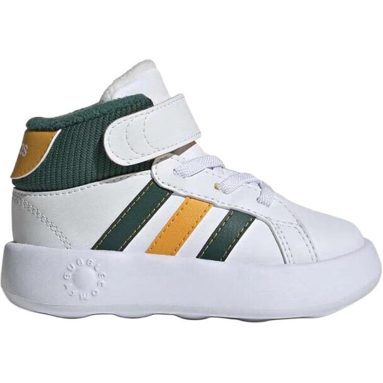 Adidas Grand Court Comfortable Versatile Mid-Top Walking Shoes Baby Shoes White JP8886