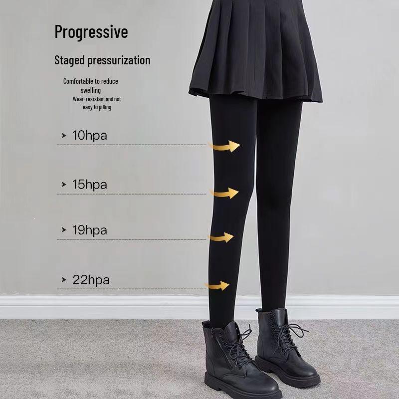 Women's Slimming Leggings, Spring/Autumn, Leg Shaping Tights, Black & Nude, Pressure Base Layer for Beautiful Legs