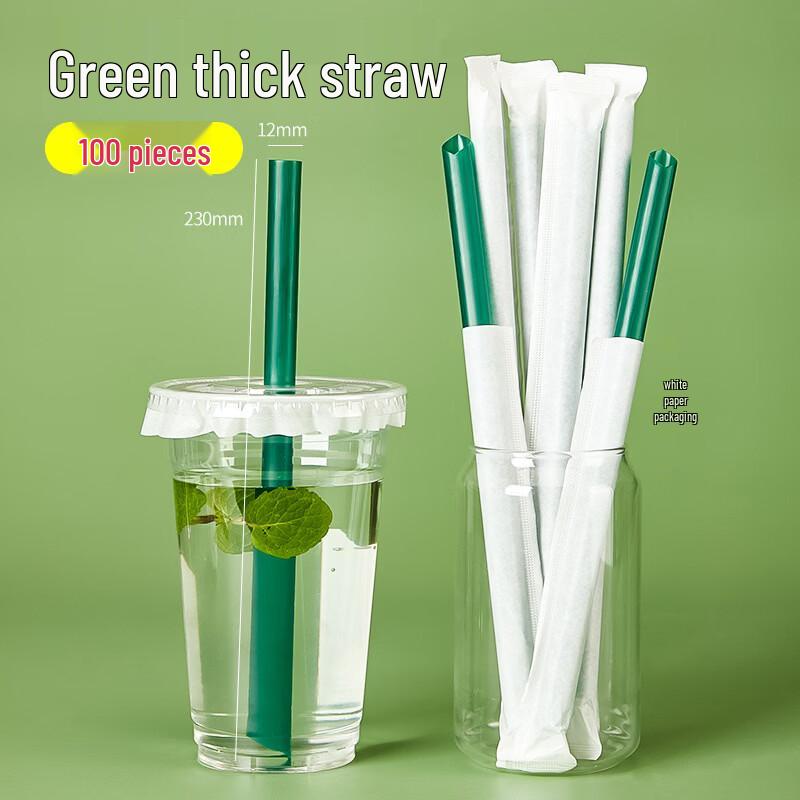 Bozhen Chef Individually Wrapped Disposable Plastic Coffee Straws