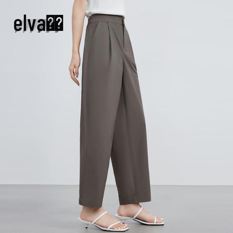 

Elva Island Women s High-Waist Straight-Leg Casual Pants S