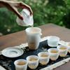 High-end ice jade porcelain tea set, a complete set of high-end gift boxes, gifts for customers, business enterprises, company gifts