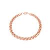 585 Purple Gold Fashion Light Luxury Bracelet, The Same Plate Chain Bracelet For Men And Women, Rose Gold-Plated Jewelry.