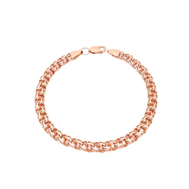 585 Purple Gold Fashion Light Luxury Bracelet, The Same Plate Chain Bracelet For Men And Women, Rose Gold-Plated Jewelry.