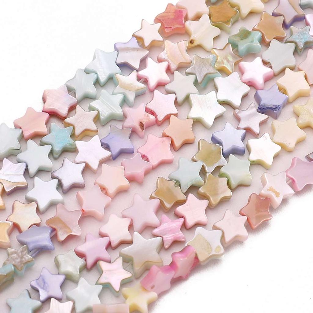 Natural Seashell Moon Round Star Beads For DIY Necklace Bracelet Earrings Jewelry Making