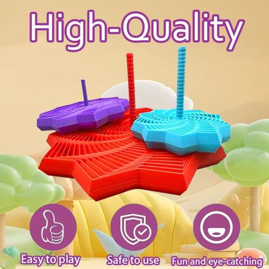 1/3Pcs 3D Printed Expanded Fidget Star Expandable Fractal Hexagon with Handle Stress Anxiety Relief Honeycomb Whirling Spiral Star Sensory Toy