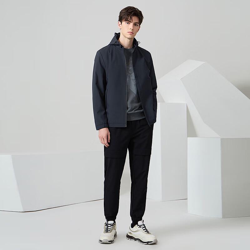 Dancing with Wolves Men's Detachable Hooded Commuter Jacket