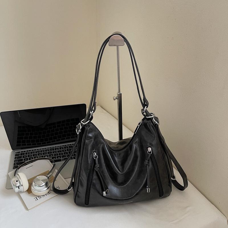 Premium sense 2025 new retro large-capacity bag casual shoulder commuting versatile tote bag messenger bag