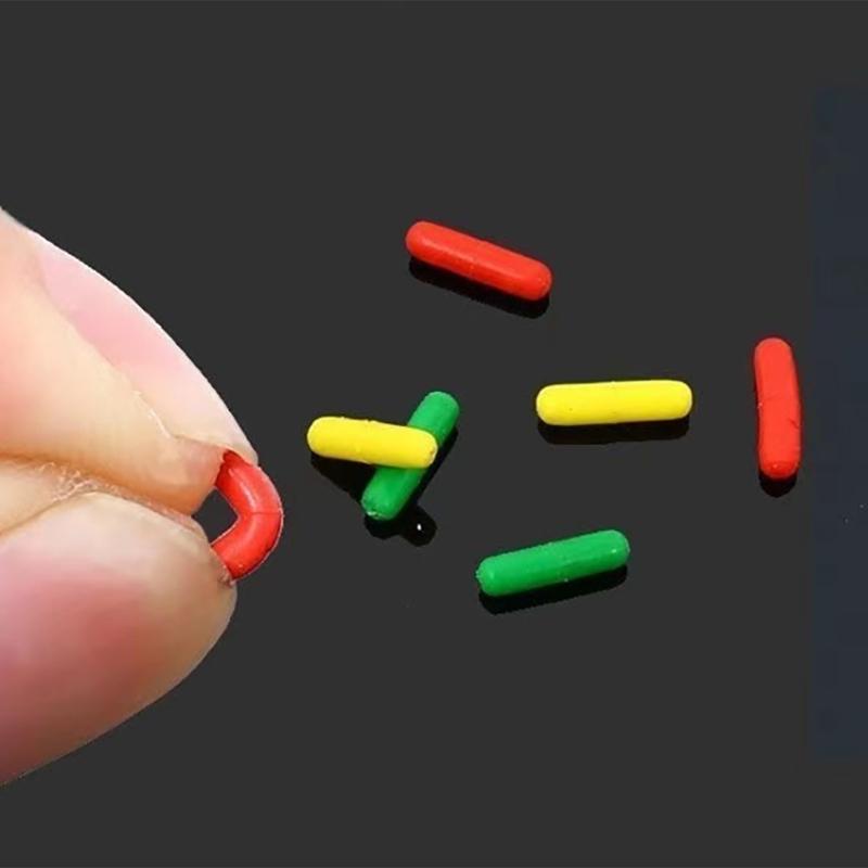 100 Pcs Silicone Fishing Oval/Cylinder Float Stop Stoppers Fishing Float Fishing Bobber Fishing Tackle Accessories