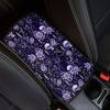 Dreaweet Stylish Spider Web Printed Black Car Center Console Armrest Cushion Cover Pad Soft Car Armrest Seat Box Cover Protector Auto Car Interior