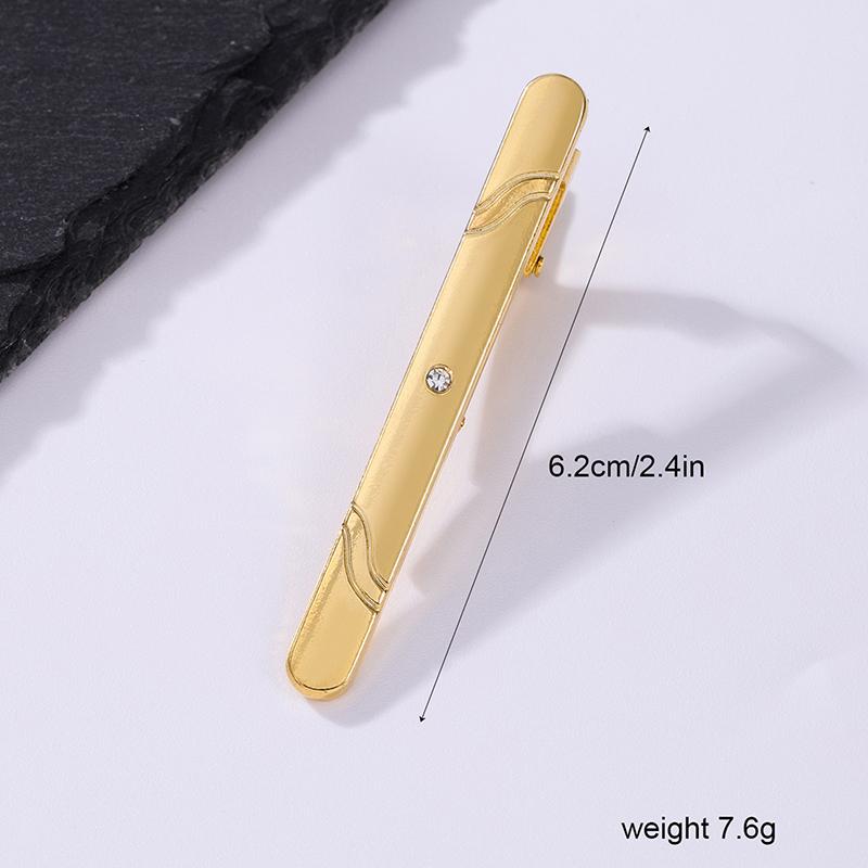 Pince à cravate en métal couleur or pour hommes mariage cravate pince clip gentleman accessoires pour hommes