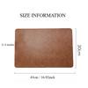 Inmos 4PC Cowhide-style Waterproof and Oil-resistant Faux Leather Table Mat Double-sided Rectangular Placemat Wash-free Design