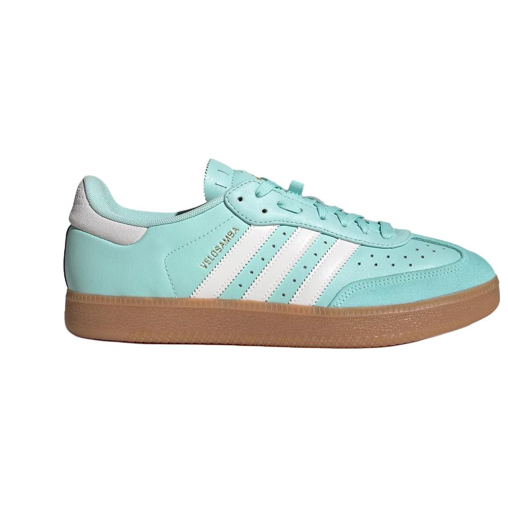 Adidas Originals Velosamba Leather Unisex Semi Flash Aqua Cloud White Gold Metallic IE5825