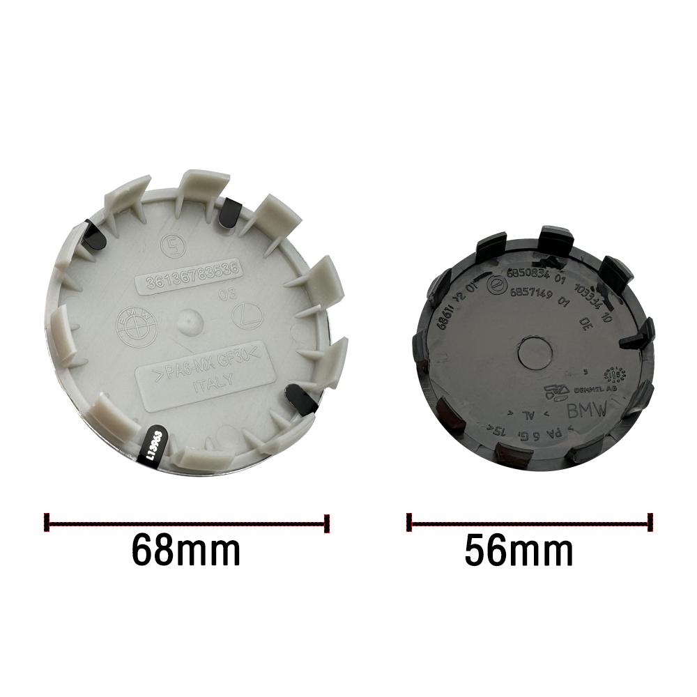 For BMW 5G31ABS 4Pcs 68mm 56mm For Bmw Min E36 F20 E46 E39 E38 E90 E60 E87 E34 E53 X3 X5 X6 M2 M Accessories Car Wheel Center Hub Caps Cover