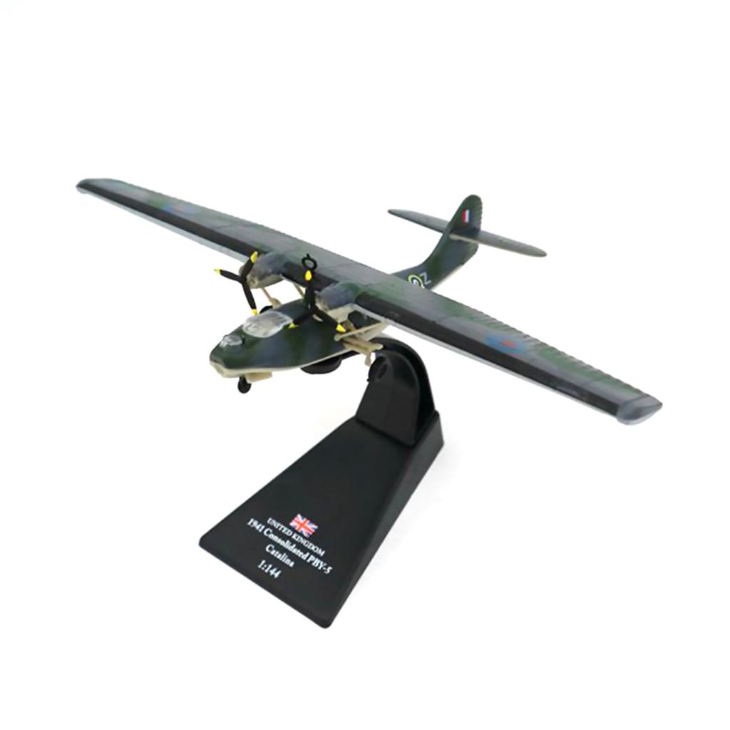 1/144 UK RAF Classic PBY 5 Catalina Aircraft Fighter Canso Amphibious hydroplane Sea Plane Replica Model Toy Adult Gift Model