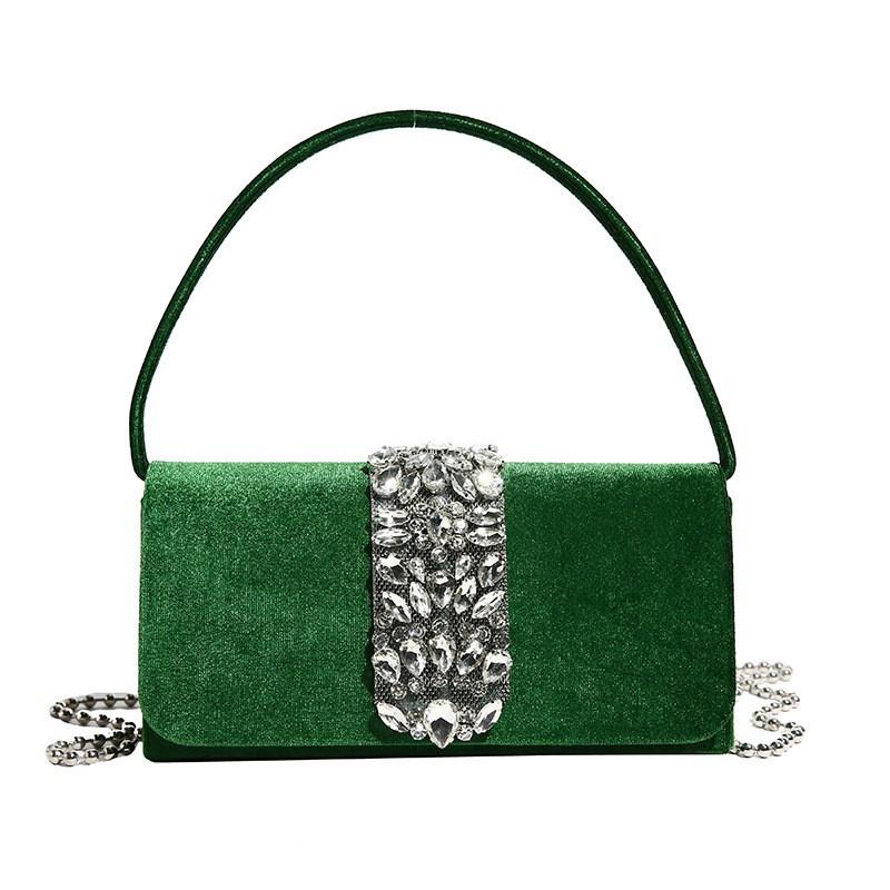 Borsa Luminosa Donna Strass Cena All-match Matrimonio Borsa a Mano Nicchia Monospalla Cross-body
