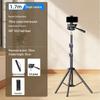 2025 Pro Live Streaming Stand: Dual Phone Tripod with Fill Light for Streamers & Vloggers