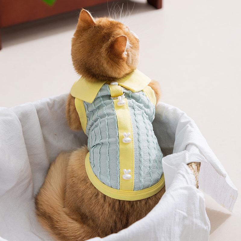 

Pet Clothing Spring Summer Thin Breathable Vest Muppet Season Cat Teddy Bigbear Puppy Cat Dog Cat Clothing XXL (recommended weight 15-9kg)