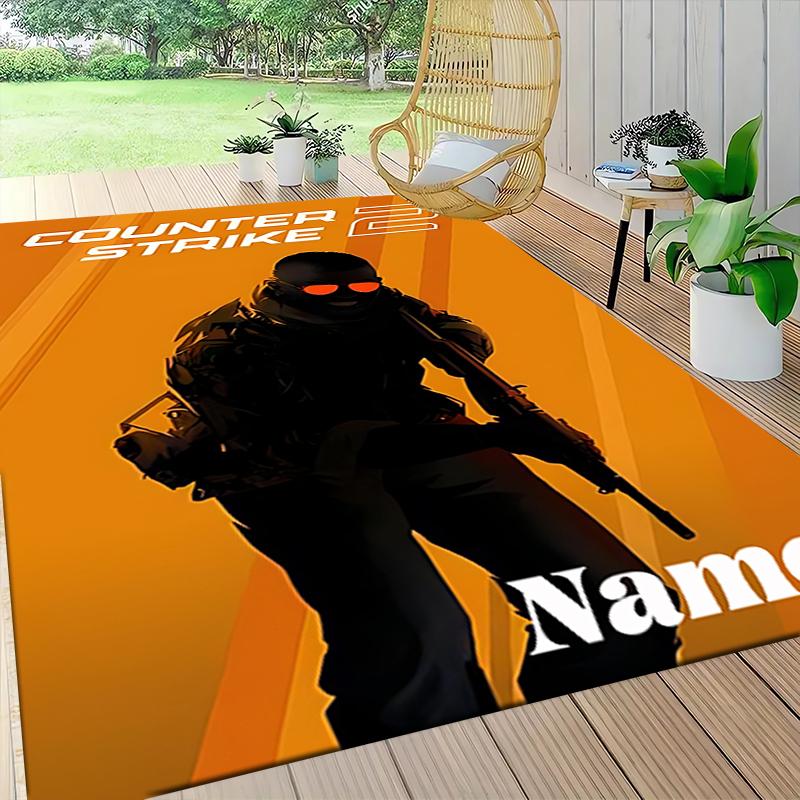 Custom Name Bee Sky Carpet Rug Customizable Soft Washable Anti-Slip Home Living Room Sofa Mats Personalized Rug. 0909409