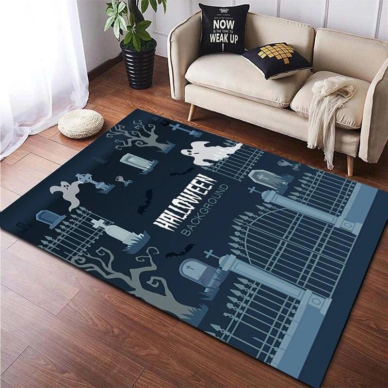 Halloween New Year Gift HD Printing Area Carpet, Living Room Sofa Decorative Carpet, Anti-skid Mat, Alfombras Direct Shipment