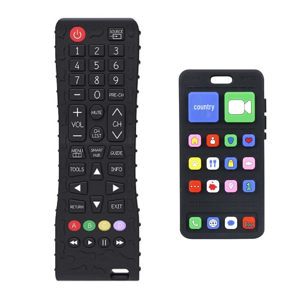 Silicone Teether Remote Control Toy for Babies 6+ Months