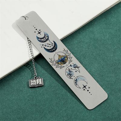 Personalizowany Zakładka do Książki ze Wzorem Księżyca Vintage Zakładki ze Stali Nierdzewnej Dla Kobiet Mężczyzn Wykwintna Zakładka Artykuły Papiernicze dla Studentów Prezenty