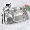 304 Stainless Steel Divided Lunch Box Set with Utensils
