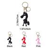 Cartoon Horse Bag Pendant Simulation Black Horse Bag Ornament Lucky Horse Mascot  New Year Gift