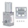 Motore ad ingranaggi CC 24V Albero singolo 12mm da 4 a 25kg.cm Autobloccante Reversibile Motore ad ingranaggi a vite senza fine con base