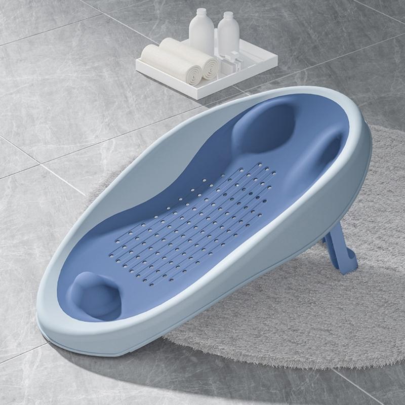 Multi Use Portable Baby Bath Tub Shower Bed with Drainage Hole, Toddler Shower Support for Infant Bath Time Comfort
